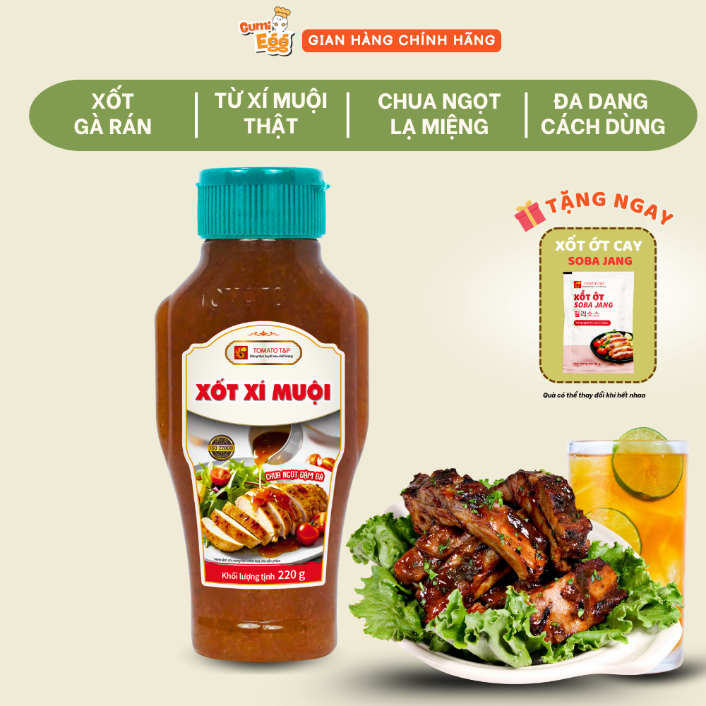 Xốt Xí Muội Tomato T&P Sườn Rim Xí Muội, Pha Chế Nước, Pha Trà Tắc Xí Muội, Soda Xí Muội, Pha Chế
