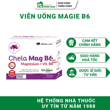 Viên Uống Magie B6 Olimp Labs Chela Mag B6 - Hỗ Trợ Giảm Mệt Mỏi, Tốt Cho Hệ Thần Kinh 30 Viên/Hộp