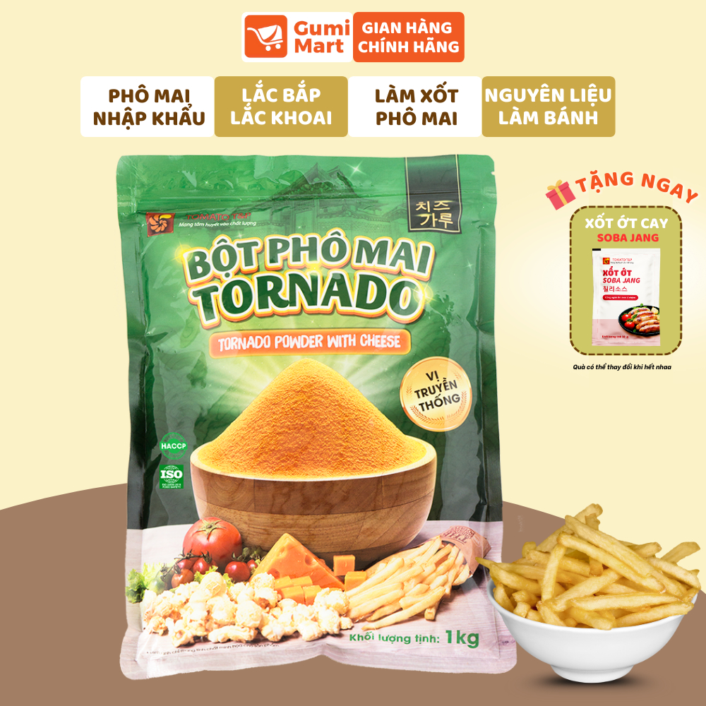 Bột Phô Mai lắc Tomato T&P Bột phô Mai Hàn Quốc, Lắc Khoai tây, Lắc Bánh Gạo Hàn Quốc, Lắc Gà Rán