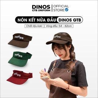 Nón Kết Đồng Phục Quán DINOS GTB Nửa Đầu Vải Kaki In Logo - Mũ Phục Vụ Nam Nữ Nhiều Màu