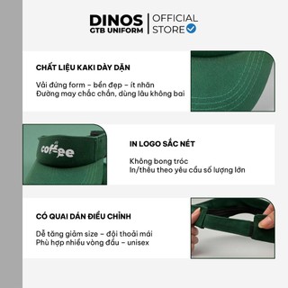 Nón Kết Đồng Phục Quán DINOS GTB Nửa Đầu Vải Kaki In Logo - Mũ Phục Vụ Nam Nữ Nhiều Màu