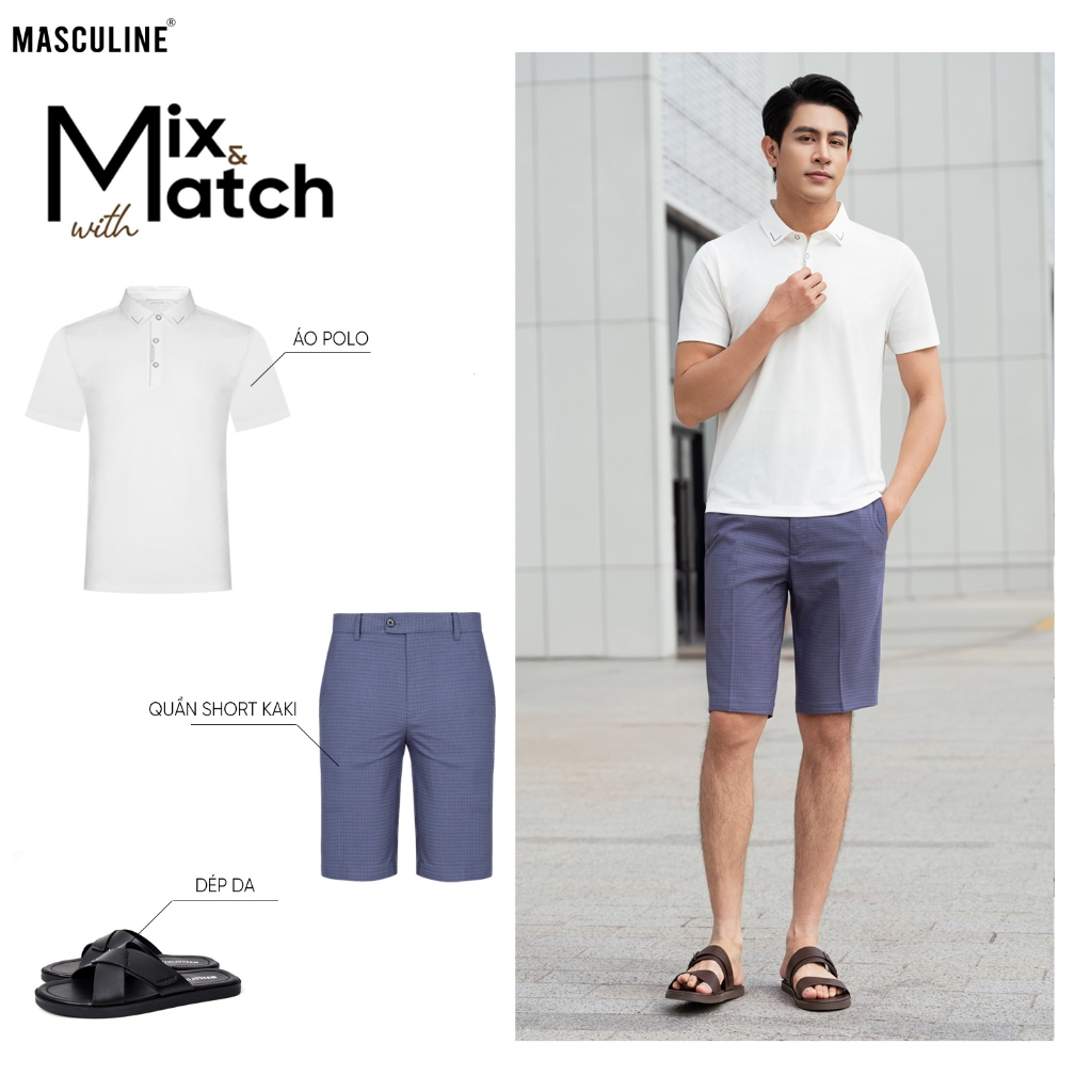 Áo polo nam cao cấp MASCULINE MPL56 Kiểu dáng Slim Fit ôm nhẹ tôn dáng chống nhăn bền màu