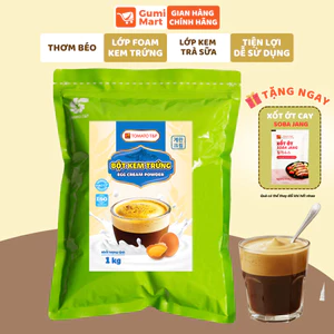Bột Kem Trứng Gói 1Kg Tomato T&P Kem Cà Phê Kem Trứng, Trà Sữa Kem Trứng, Bột Foam Trà Sữa- KT10