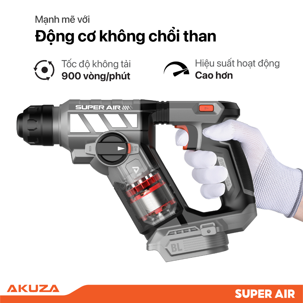 Thân Máy Khoan Bê Tông SUPER AIR - Có Tạo Xung, Lực Đập 1,7J