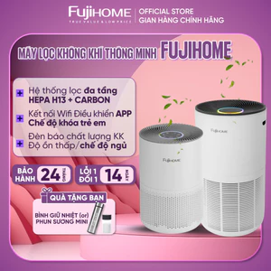 Máy lọc không khí HEPA H13 lọc bụi mịn PM2.5 FUJIHOME Nhập khẩu, kết nối WIFI đèn hiển thị chất lượng không khí