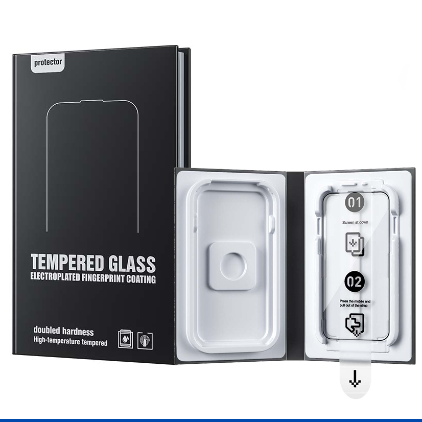 Kính IPhone Kèm Khung WK MAGIC BOX 2in1,MA-1988 Chống Nhìn Trộm +Chống Vân Tay cho 12 đến 17 Pro Max