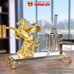 Bộ Cắm Bút Ngựa Vàng Tung Cánh 2026, Hộp Cắm Bút Pha Lê Mã Đáo Thành Công Phong Thủy Để Bàn Làm Việc — ảnh 7