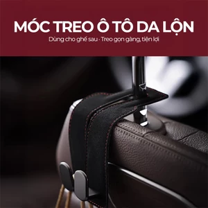 Móc Treo Kép Đa Năng Trên Ô Tô CIND BO-N021 Bằng Kim Loại Bọc Da Lộn Sang Trọng Cho Nội Thất Xe