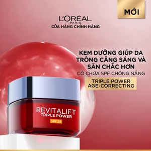 Kem dưỡng da SPF25 giúp giảm nhăn & tăng độ săn chắc da L'Oréal Paris Revitalift Triple Power 15ml