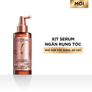 Bộ dầu gội xả & xịt serum ngăn ngừa & giảm gãy rụng tóc, tóc chắc khỏe hơn L’oreal Paris Full Resist 440mlx2, 90ml