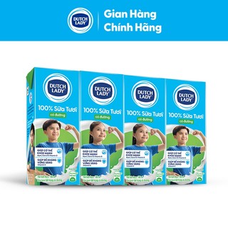 Thùng 48 Hộp Sữa Tươi Tiệt Trùng Dutch Lady Có Đường 48x180ml