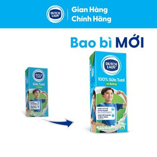Thùng 48 Hộp Sữa Tươi Tiệt Trùng Dutch Lady Có Đường 48x180ml