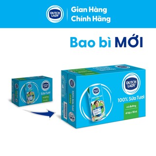 Thùng 48 Hộp Sữa Tươi Tiệt Trùng Dutch Lady Có Đường 48x180ml
