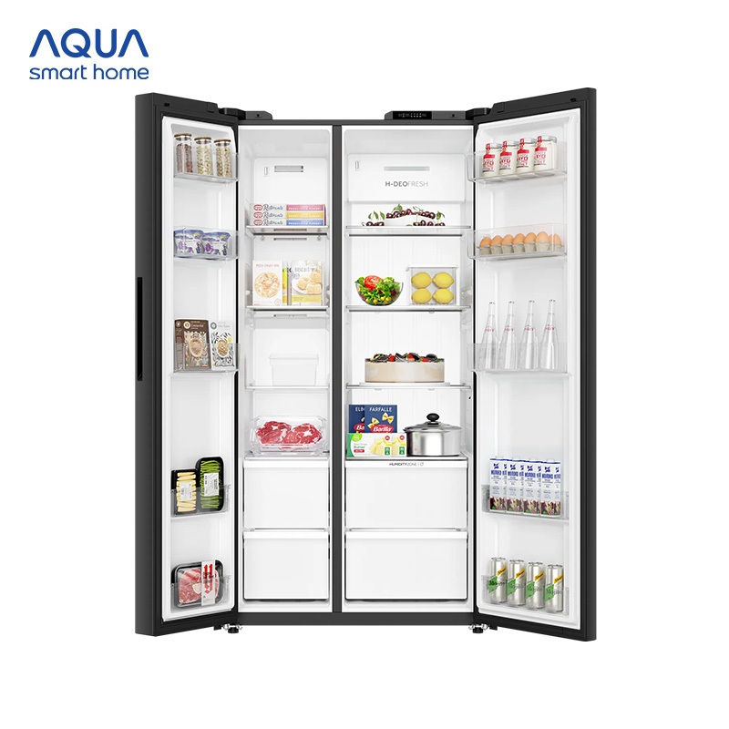 Tủ lạnh Aqua Inverter 569 lít AQR-S633XA(SL) - Bảo hành 2 năm - Freeship toàn quốc
