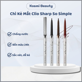 Chì kẻ mắt Clio Sharp So Simple Waterproof Pencil Liner chì kẻ mắt chống nước lâu trôi clio 0.14g - Kosmi Beauty
