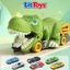 Bộ Đồ Chơi Khủng Long Nuốt 6 Xe Ô Tô Con Hợp Kim ToysLit Chất Liệu Nhựa ABS Cứng Cáp Bền Bỉ An Toàn