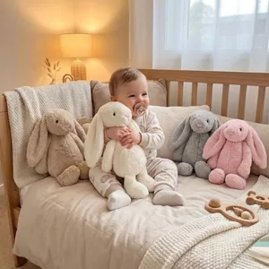 Gấu Bông Thỏ JellyCat Tai Dài 40CM Lông Thỏ Mềm Mại Làm Quà Tặng Thôi Nôi/Sinh Nhật Cho Bé