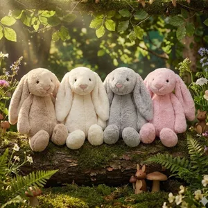 Gấu Bông Thỏ JellyCat Tai Dài Lông Thỏ Mềm Mại, Thú Nhồi Bông Thỏ Làm Gấu Ôm Ngủ, Quà Tặng Sinh Nhật Cho Bé