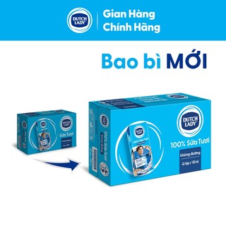 Thùng 48 Hộp Sữa Tươi Tiệt Trùng Dutch Lady Không Đường 48x180ml
