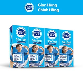 Thùng 48 Hộp Sữa Tươi Tiệt Trùng Dutch Lady Không Đường 48x180ml