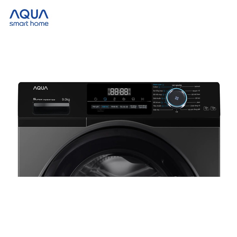 [Live AQUA] Máy giặt cửa trước 9kg AQUA AQD-A902J.BK - Bảo hành 2 năm - Freeship toàn quốc