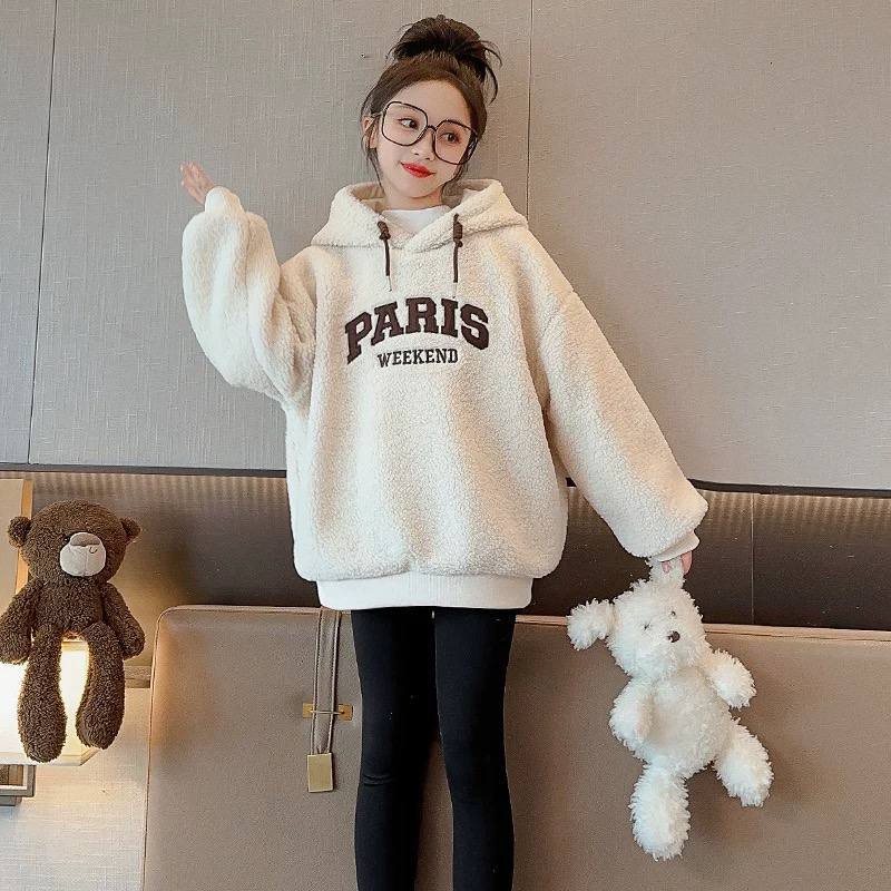 Áo mũ lông Paris cho bé gái size đại BEESHOP D25114