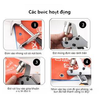 Kìm Bấm Khoen 10mm APEX Bạt Quảng Cáo Kèm 20 Chiếc Khoen Ô Rê Mắt Cáo Dùng Túi Giấy
