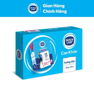 [KOL] Thùng 48 Hộp Sữa Dinh Dưỡng Dutch Lady Cao Khỏe Hương Dâu 48x110ml