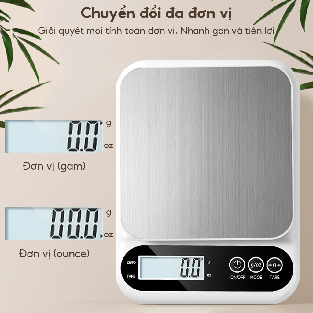 Cân điện tử tiểu ly chống nước cân thực phẩm và pha chế 1/5kg