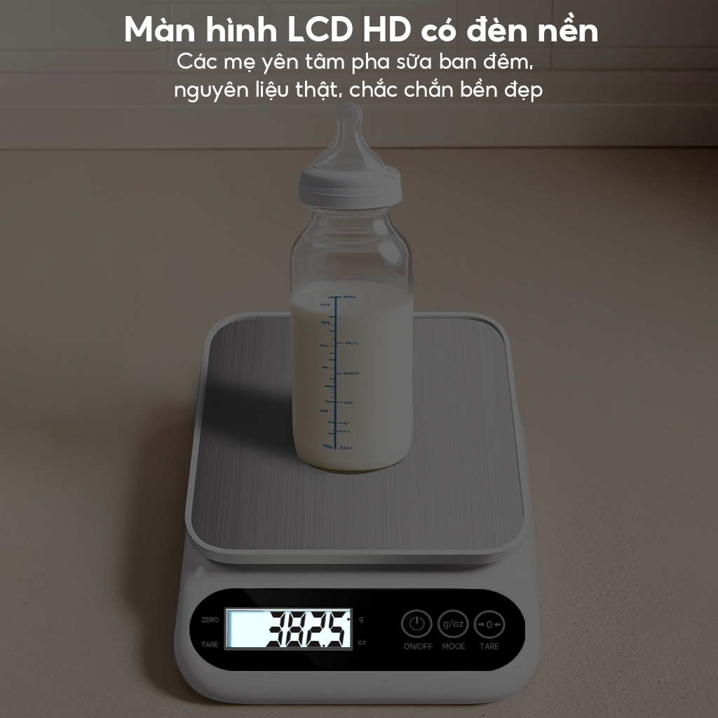 Cân điện tử tiểu ly chống nước cân thực phẩm và pha chế 1/5kg
