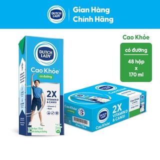 Thùng 48 Hộp Sữa Dinh Dưỡng Dutch Lady Cao Khỏe Có Đường 48x170ml