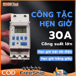 Công tắc hẹn giờ bật tắt điện 220V HG30 công suất lớn 30A, 28 chương trình và có thời gian chính xác