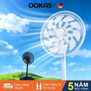 OOKAS Quạt Đứng Và Để Bàn 2 Trong 1, 20 Cánh, Quạt 2 Lớp, 3 Cấp, xa góc xoay 80 độ