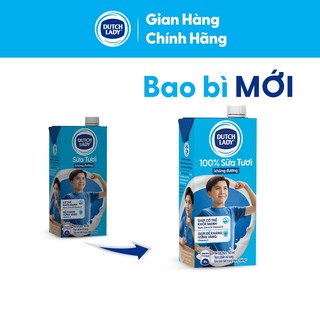 Hộp Sữa Tươi Tiệt Trùng Dutch Lady Không Đường 965ml