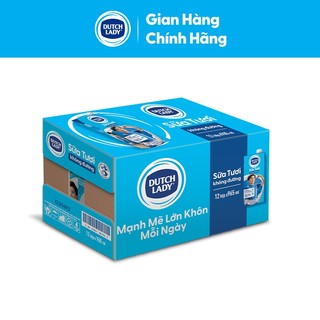 Hộp Sữa Tươi Tiệt Trùng Dutch Lady Không Đường 965ml