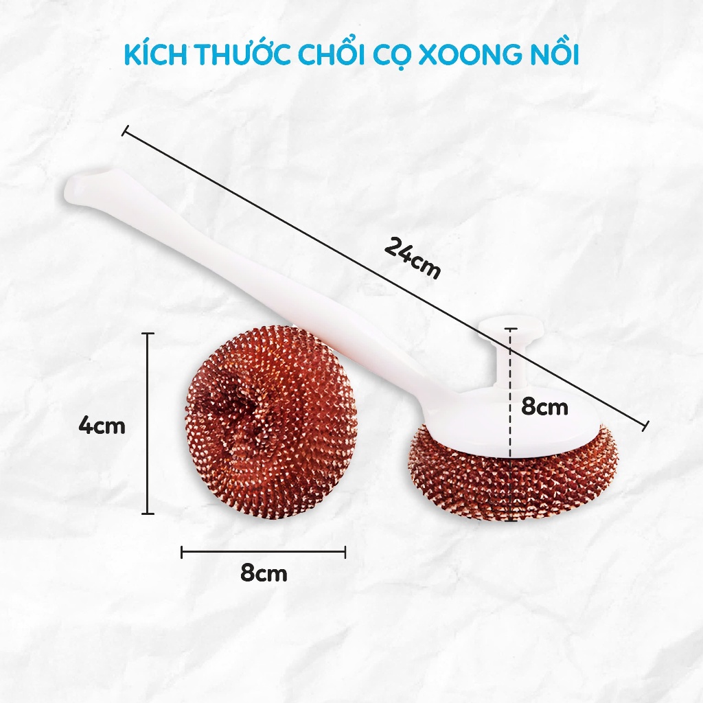 [Outlet S2] Chổi Cọ Xoong Nồi Kèm 2 Miếng Cọ Nồi Đa Năng MyJae Siêu Tiện Lợi