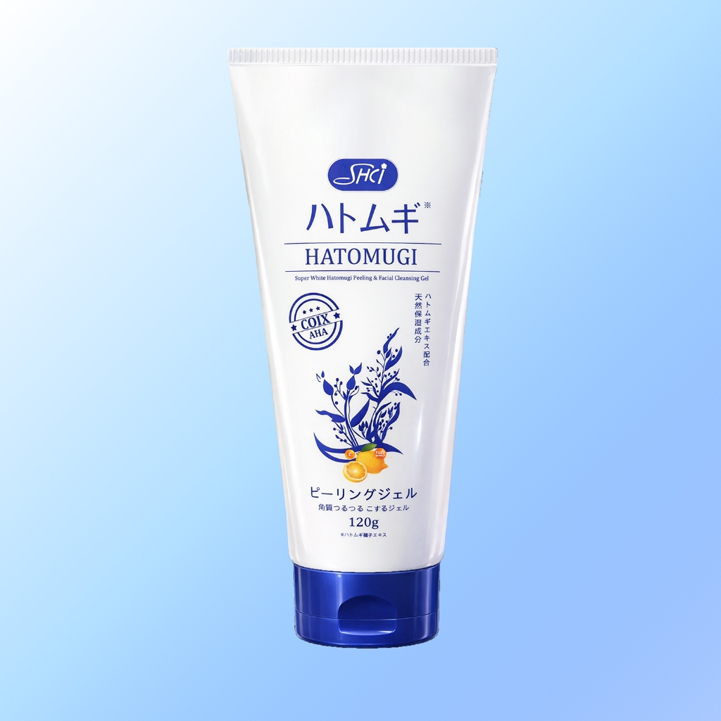 Gel Tẩy Tế Bào Chết Và Làm Sạch Da Mặt SHCI Hatomugi Super White Peeling & Facial Cleansing Gel 120g