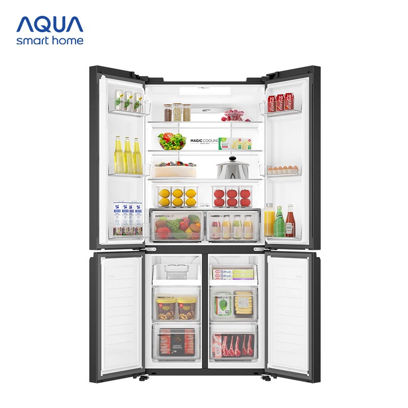 Tủ lạnh Multi Door Aqua Inverter 529 lít AQR-M600XA(GB) - Bảo hành 2 năm - Freeship toàn quốc