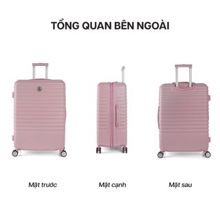 [XẢ HÀNG] Vali Kéo MIAvn Du Lịch Pisani REITO - Size 20, Nhựa PC/ABS Sêu Bển, Khoá Đôi Nới Rộng, Cổng Sạc USB
