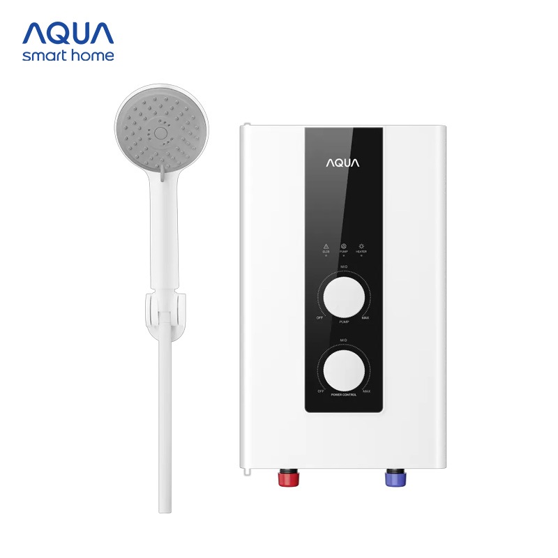 Máy nước nóng trực tiếp Aqua AEI45M-EP1W(VN) - Có bơm - Chống giật chủ động ShockProof - Freeship toàn quốc