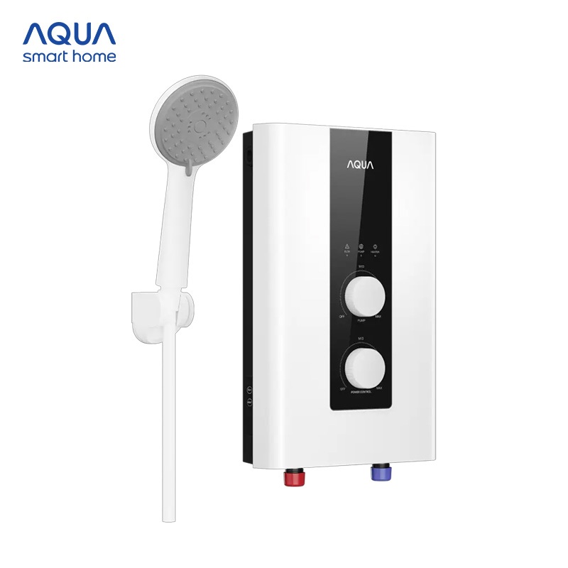 Máy nước nóng trực tiếp Aqua AEI45M-EP1W(VN) - Có bơm - Chống giật chủ động ShockProof - Freeship toàn quốc