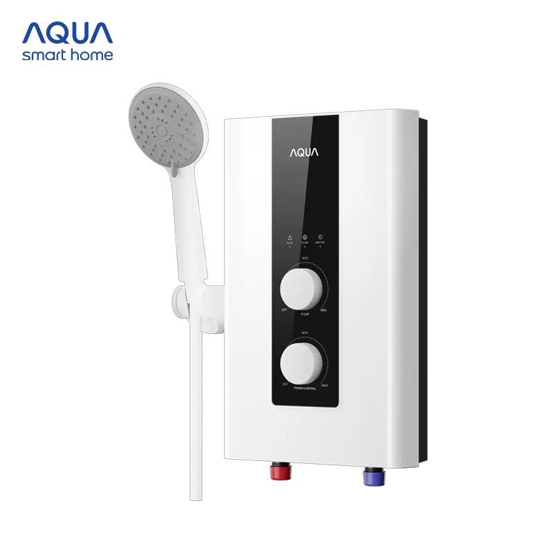 Máy nước nóng trực tiếp Aqua AEI45M-EP1W(VN) - Có bơm - Chống giật chủ động ShockProof - Freeship toàn quốc