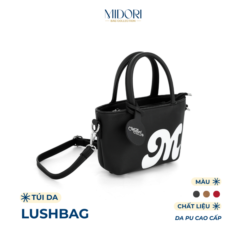 Túi Xách LUSHBAG Da PU Cao Cấp Dây Đeo Chéo Thời Trang Nhỏ Gọn Đi Học Đi Làm | M MIDORI