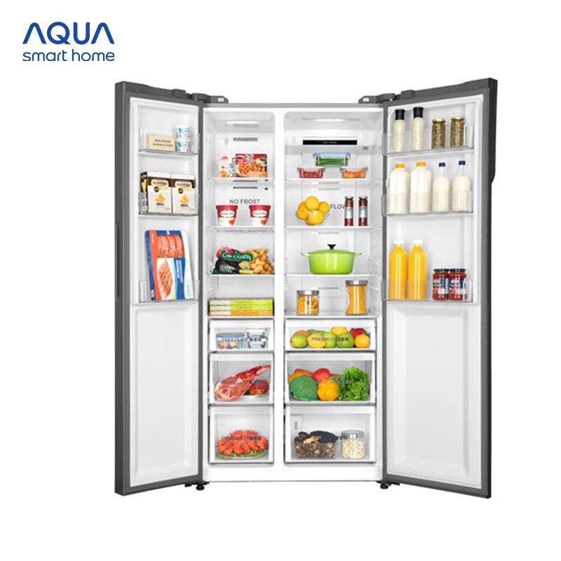 [SALE SỐC] Tủ lạnh Aqua Inverter 602 lít Side By Side AQR-IG696FS(GB) - Freeship toàn quốc - Bảo hành 2 năm