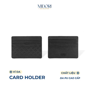 Ví Đựng Thẻ Da PU Nam Nữ CARD HOLDER Monogram Dập Chìm Nhỏ Gọn Cao Cấp Chính Hãng | UNDERTHINKER