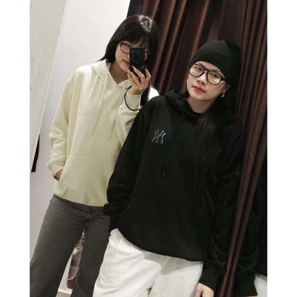 Áo Nỉ Có Mũ M.L.B Hoodie Big Lux Mega GREYB Oversize Unisex | BigBuy360 - bigbuy360.vn
