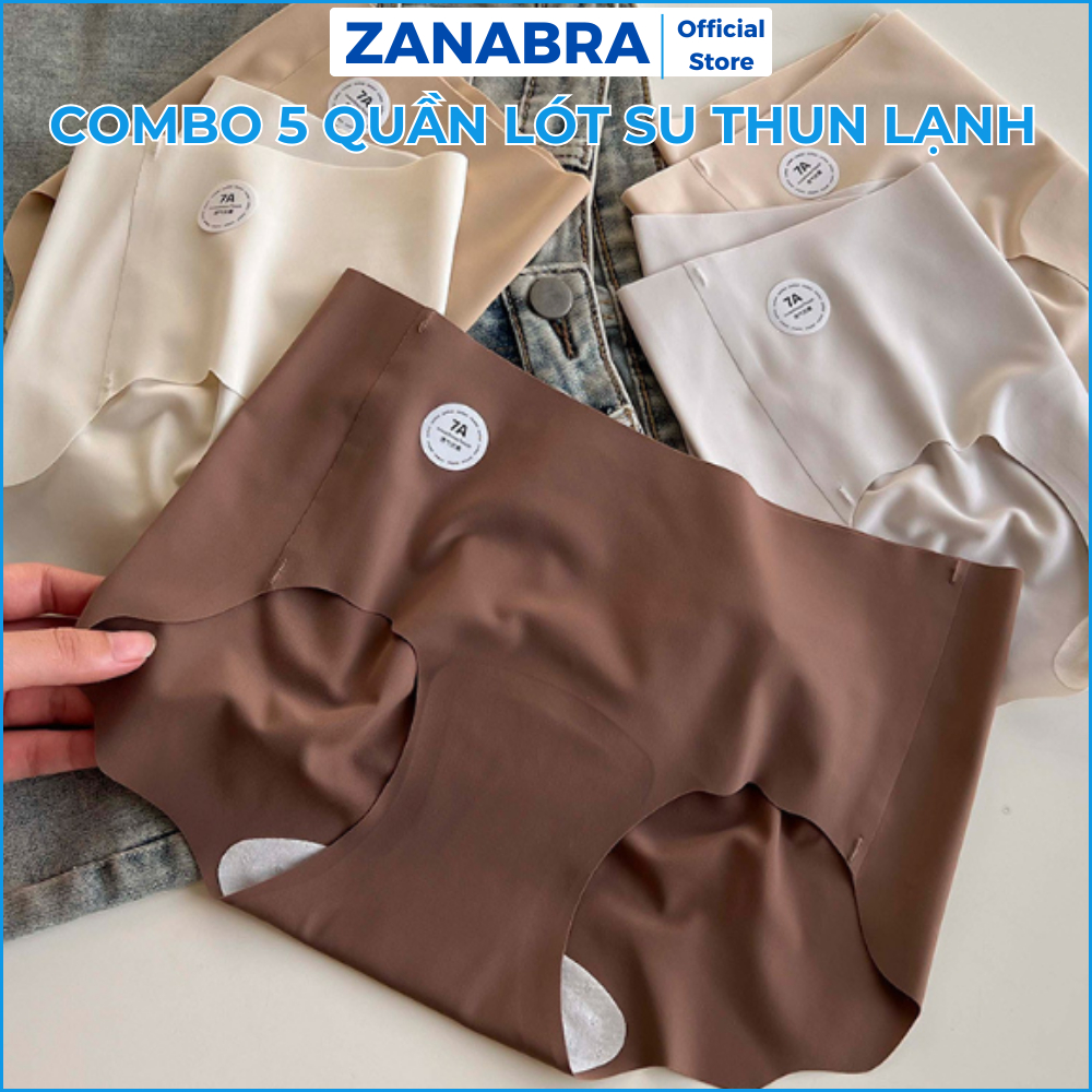 [ MẪU MỚI ] COMBO 5 Quần Lót Nữ Đúc Su 7A Tàng Hình Chống Lộ Viền Không Đường May ZANABRA L074