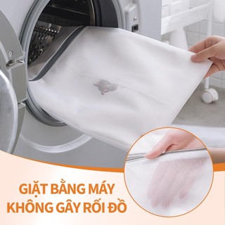 ZiinLife Túi Giặt Đồ Cao Cấp(Set 4 Cái) - Vải Lưới Dày Bền, Có Khóa Kéo, Bảo Vệ Tuyệt Đối Áo Ngực & Quần Áo Khi Giặt Máy