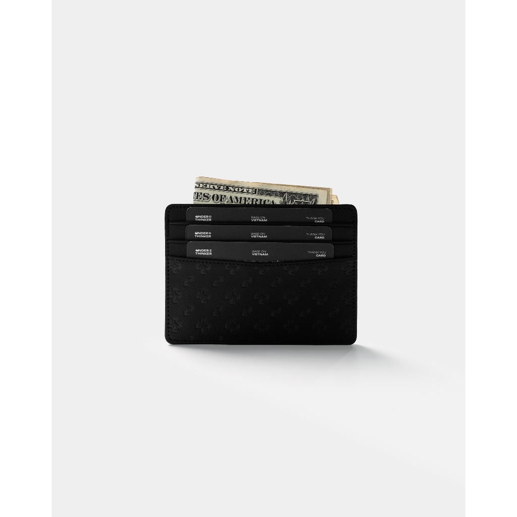 Ví Đựng Thẻ Da PU Nam Nữ CARD HOLDER Monogram Dập Chìm Nhỏ Gọn Cao Cấp Chính Hãng | UNDERTHINKER