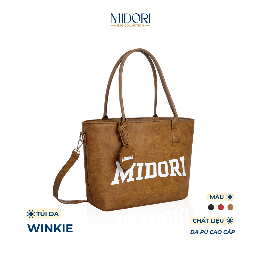 Túi Tote Da PU Winkie Đeo Vai Nam Nữ Đeo Chéo Đựng Laptop Đi Học Làm Chơi | MIDORI BAG COLLECTION